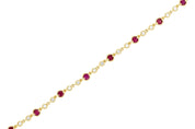 Diamond and Ruby Milgrain Tennis Bracelet (2.18 ct. tw.) - The Brothers Jewelry Co.