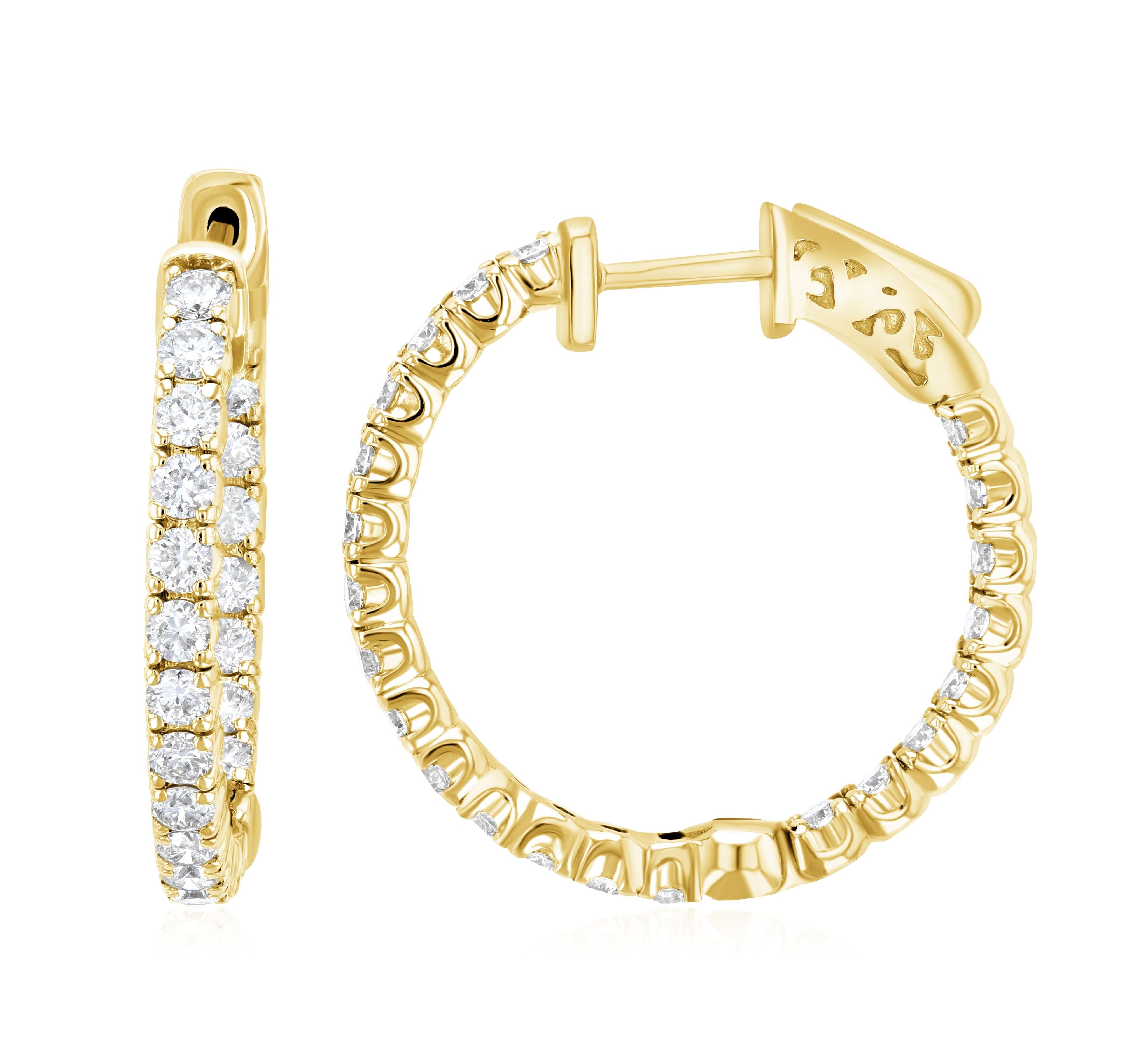 Pavé Diamond Hoop Earrings - The Brothers Jewelry Co.