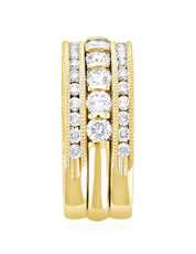 Diamond Three-Row Fashion Ring (1.35 ct. tw.) - The Brothers Jewelry Co.