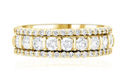 Three-Row Diamond Anniversary Ring Shared Prong (1.10 ct. tw.) - The Brothers Jewelry Co.