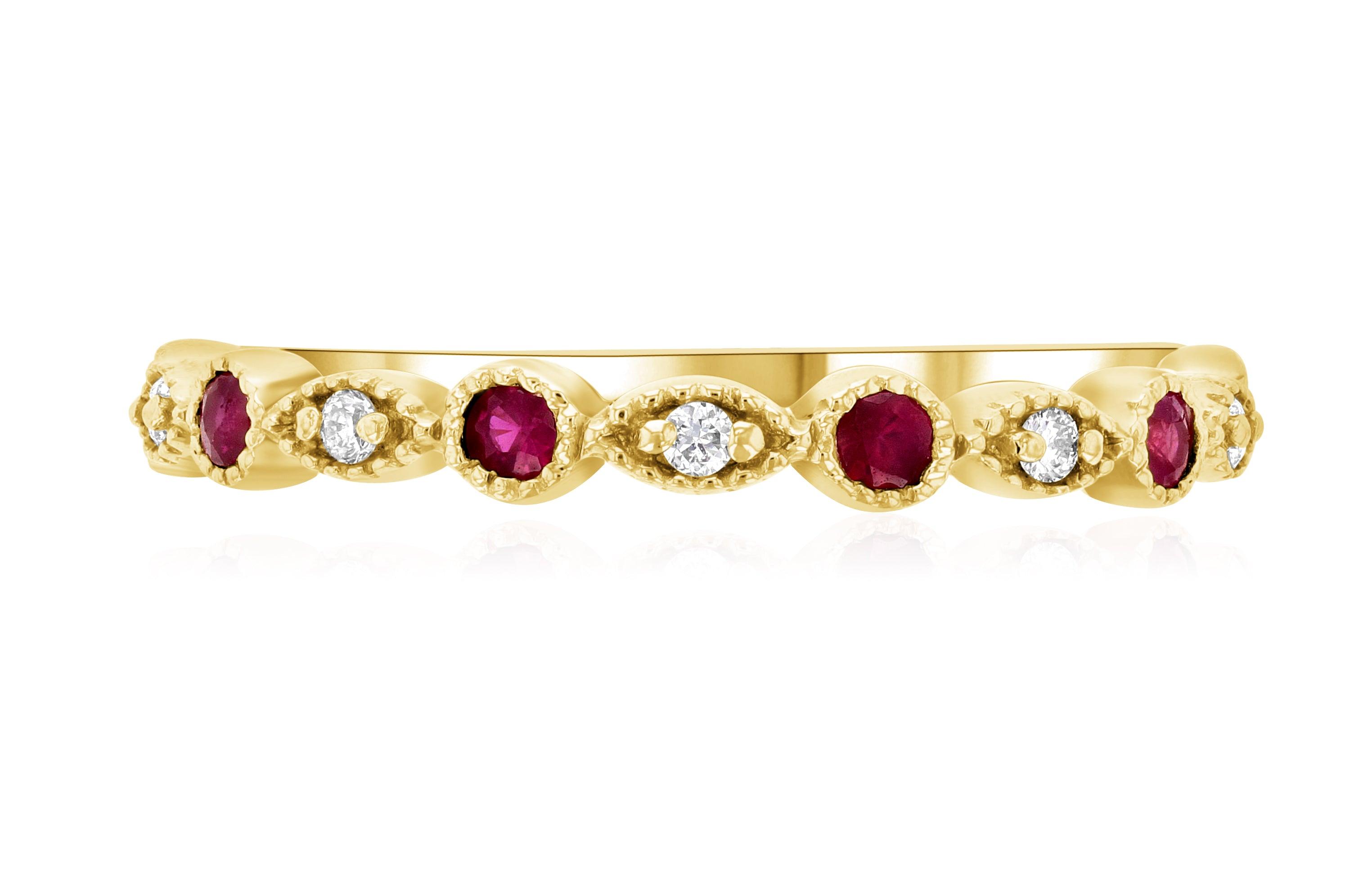 Diamond and Ruby Infinity Ring (.31 ct. tw.) - The Brothers Jewelry Co.