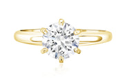 Six Prong Diamond Solitaire Engagement Ring - The Brothers Jewelry Co.