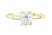 Oval Cut Diamond Solitaire Engagement Ring - The Brothers Jewelry Co.