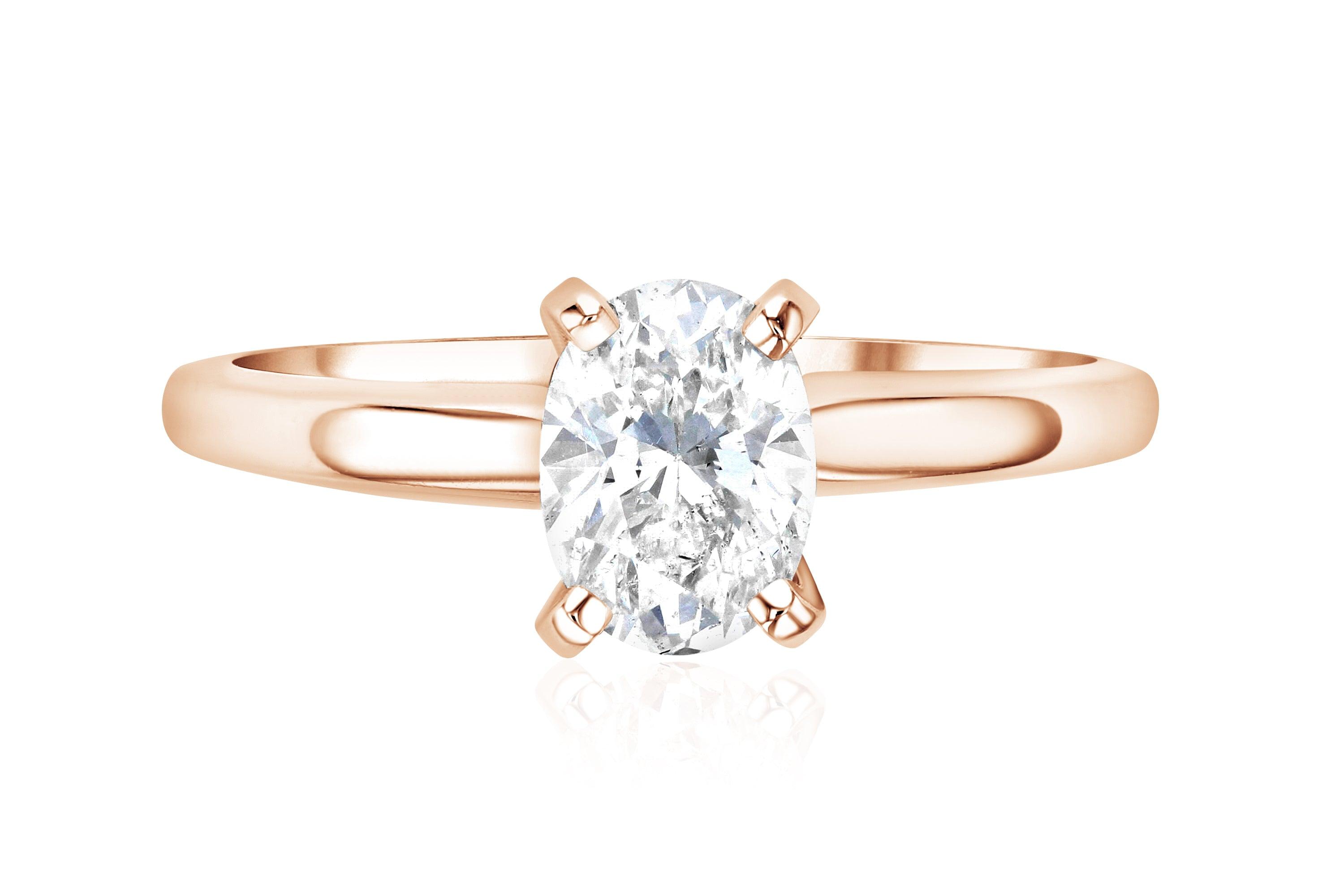 Oval Cut Diamond Solitaire Engagement Ring - The Brothers Jewelry Co.