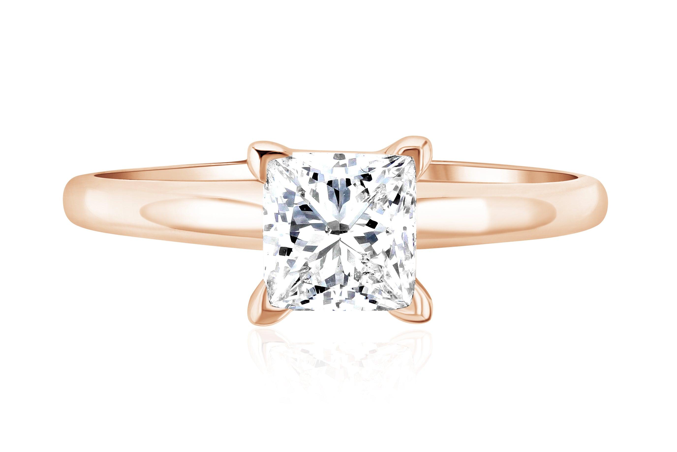 Princess Cut Diamond Solitaire Engagement Ring - The Brothers Jewelry Co.