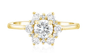 Diamond Star Halo Engagement Ring - The Brothers Jewelry Co.