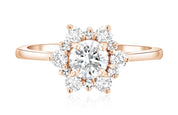 Diamond Star Halo Engagement Ring - The Brothers Jewelry Co.