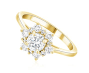 Diamond Star Halo Engagement Ring - The Brothers Jewelry Co.