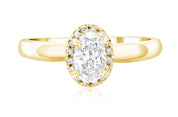 Halo Oval Diamond Engagement Ring (7/8 ct. tw.) - The Brothers Jewelry Co.