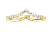 Double Chevron Diamond Ring (.15 ct. tw.) - The Brothers Jewelry Co.