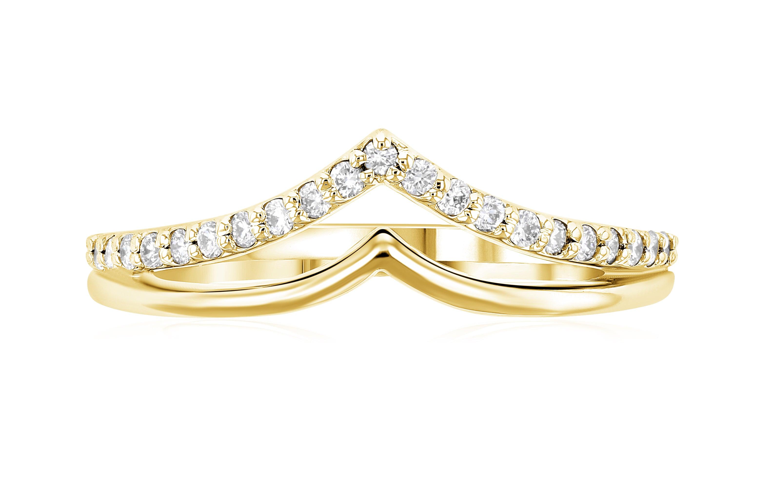 Double Chevron Diamond Ring (.15 ct. tw.) - The Brothers Jewelry Co.