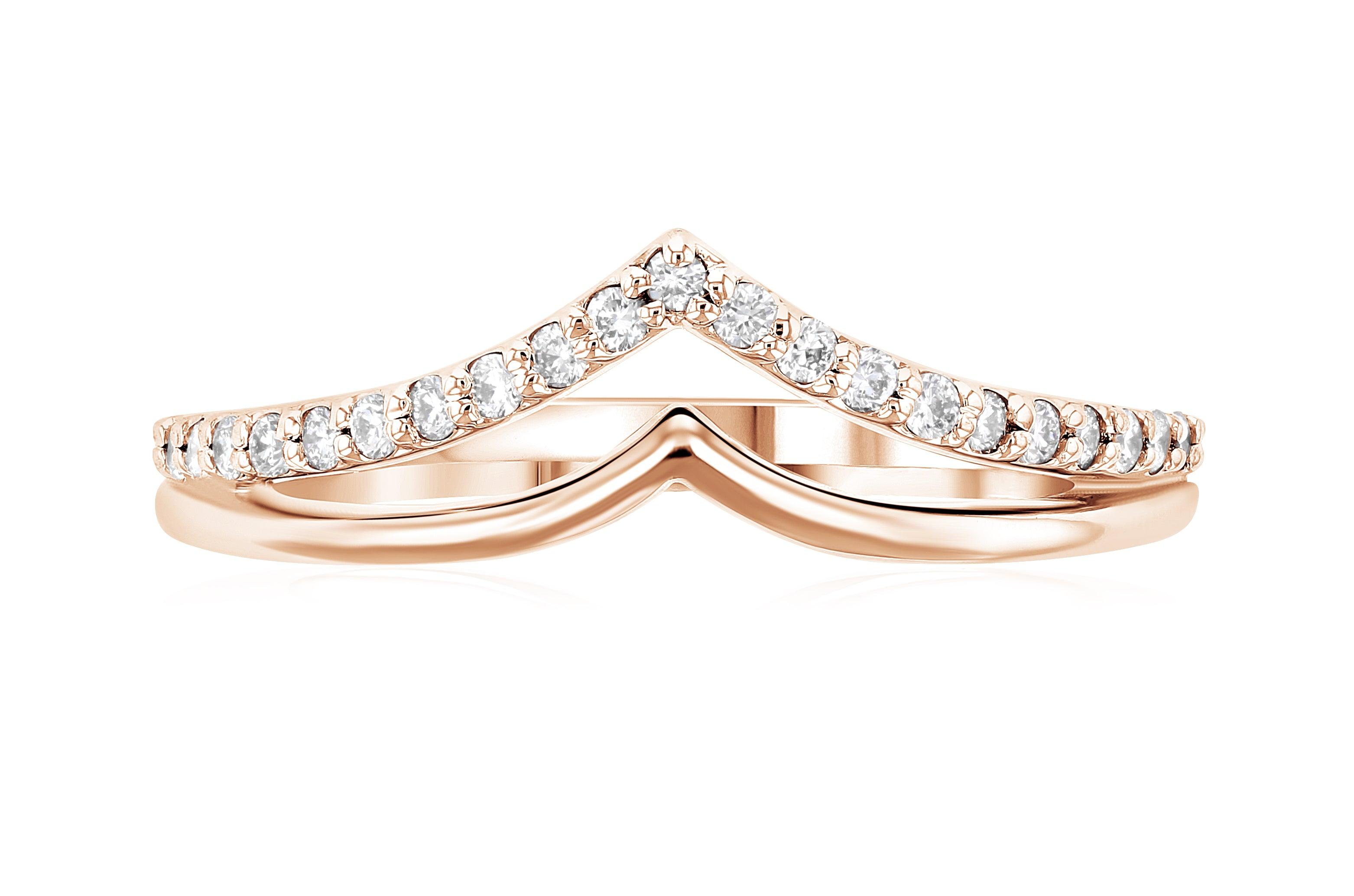 Double Chevron Diamond Ring (.15 ct. tw.) - The Brothers Jewelry Co.