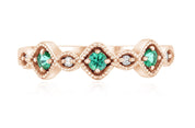 Diamond and Emerald Infinity Ring (.75 ct. tw.) - The Brothers Jewelry Co.