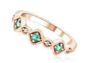 Diamond and Emerald Infinity Ring (.75 ct. tw.) - The Brothers Jewelry Co.