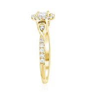 Halo Infinity Oval Diamond Engagement Ring (.56 ct. tw.) - The Brothers Jewelry Co.