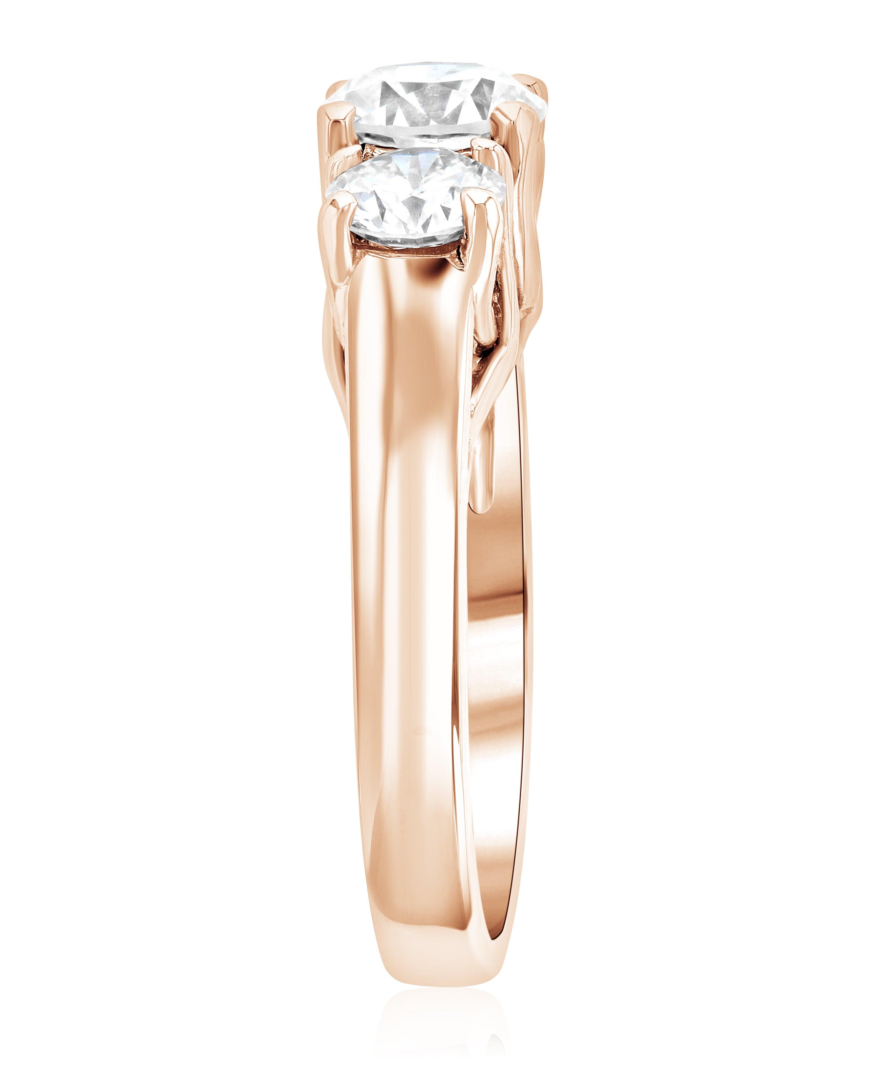 Diamond Three-Stone Shared Prong Engagement Ring (1.50 ct. tw.) - The Brothers Jewelry Co.