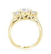 Diamond Three-Stone Shared Prong Engagement Ring (1.50 ct. tw.) - The Brothers Jewelry Co.