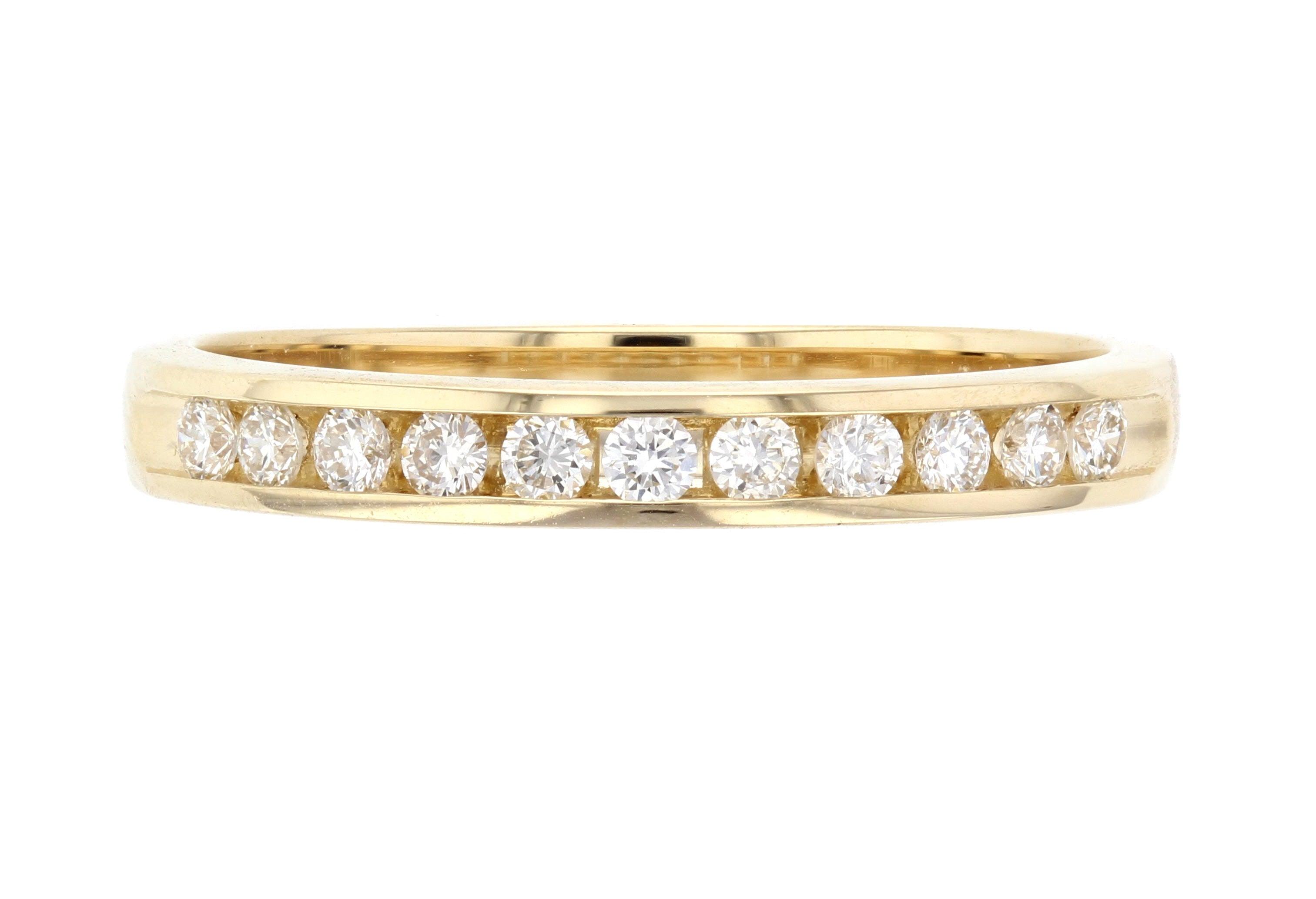 Channel Set Round Diamond Wedding Ring - The Brothers Jewelry Co.