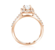 Halo Princess Diamond Engagement Ring (.76 ct. tw.) - The Brothers Jewelry Co.