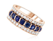 Diamond and Sapphire Anniversary Ring Stack (1.60 ct. tw.) - The Brothers Jewelry Co.