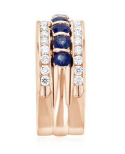 Diamond and Sapphire Anniversary Ring Stack (1.60 ct. tw.) - The Brothers Jewelry Co.