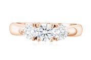 Diamond Three-Stone Shared Prong Engagement Ring (1 ct. tw.) - The Brothers Jewelry Co.