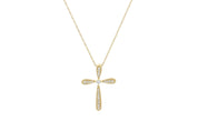 Diamond Milgrain Cross Pendant Necklace - The Brothers Jewelry Co.