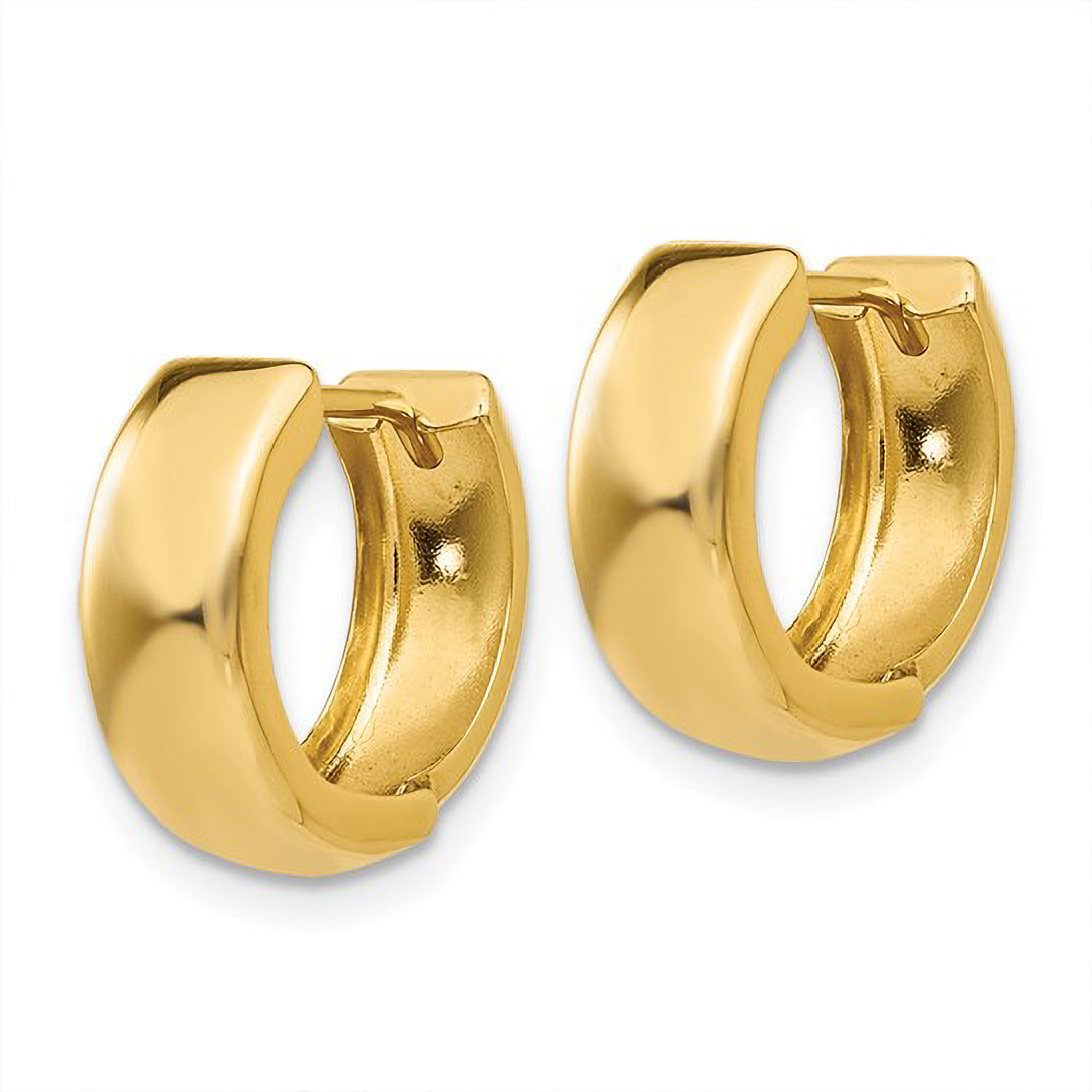 Huggie Earrings in 14k Yellow Gold (5x12mm)