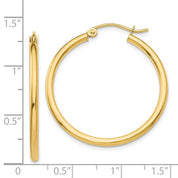 Thin Hoop Earrings (2mm) in 14k Yellow Gold