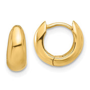 Jumbo Dome Huggie Earrings in 14k Yellow Gold