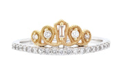 Baguette Diamond Crown Ring 14k Two-tone Gold - Iris + Mill