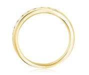 Channel Set Round Diamond Wedding Ring in 14k Yellow Gold - Iris + Mill