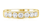 Channel Set Round Diamond Wedding Ring in 14k Yellow Gold - Iris + Mill