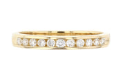 Channel Set Round Diamond Wedding Ring in 14k Yellow Gold - Iris + Mill