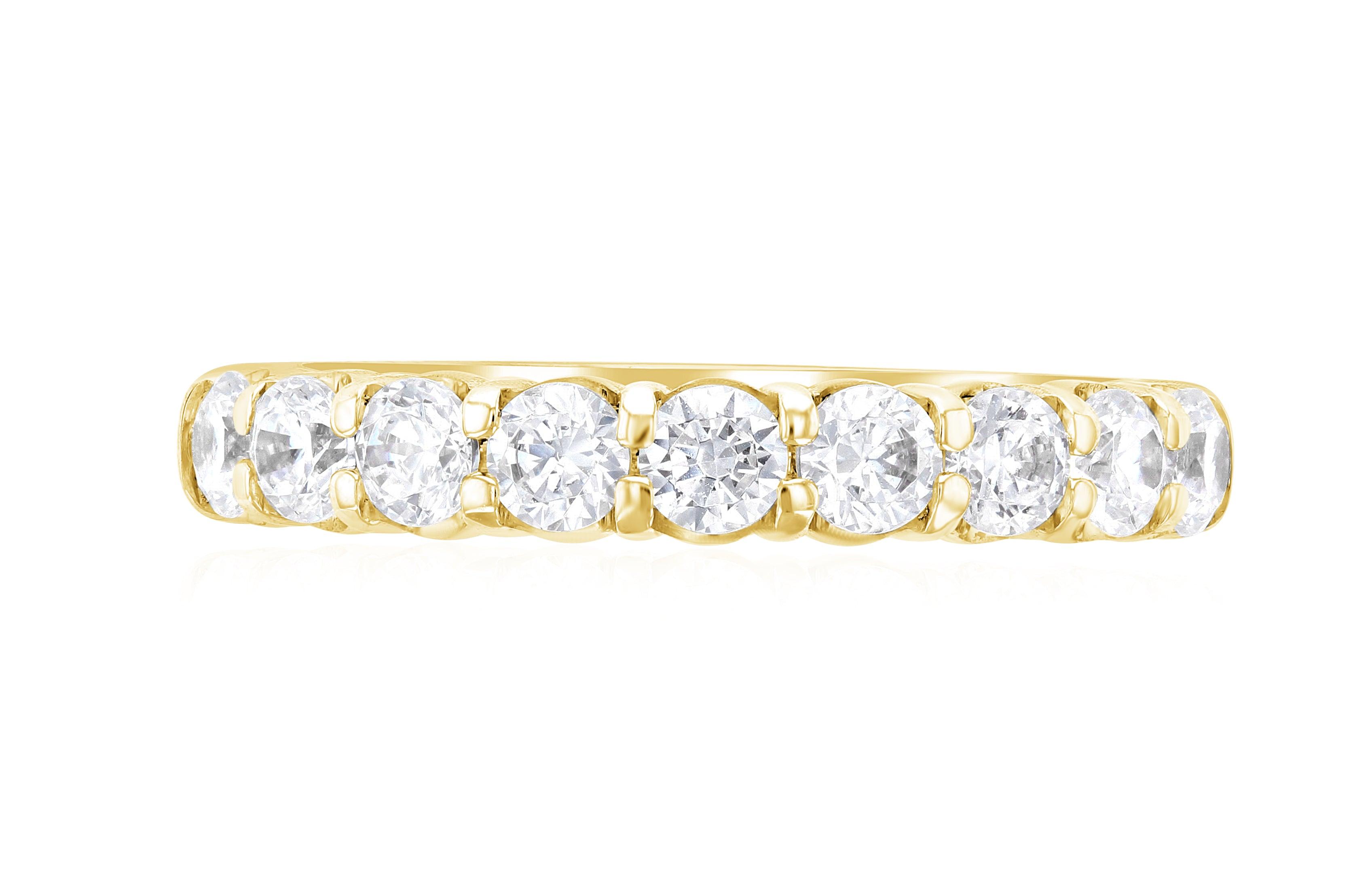 Classic Diamond Wedding Ring in 14k Yellow Gold - Iris + Mill