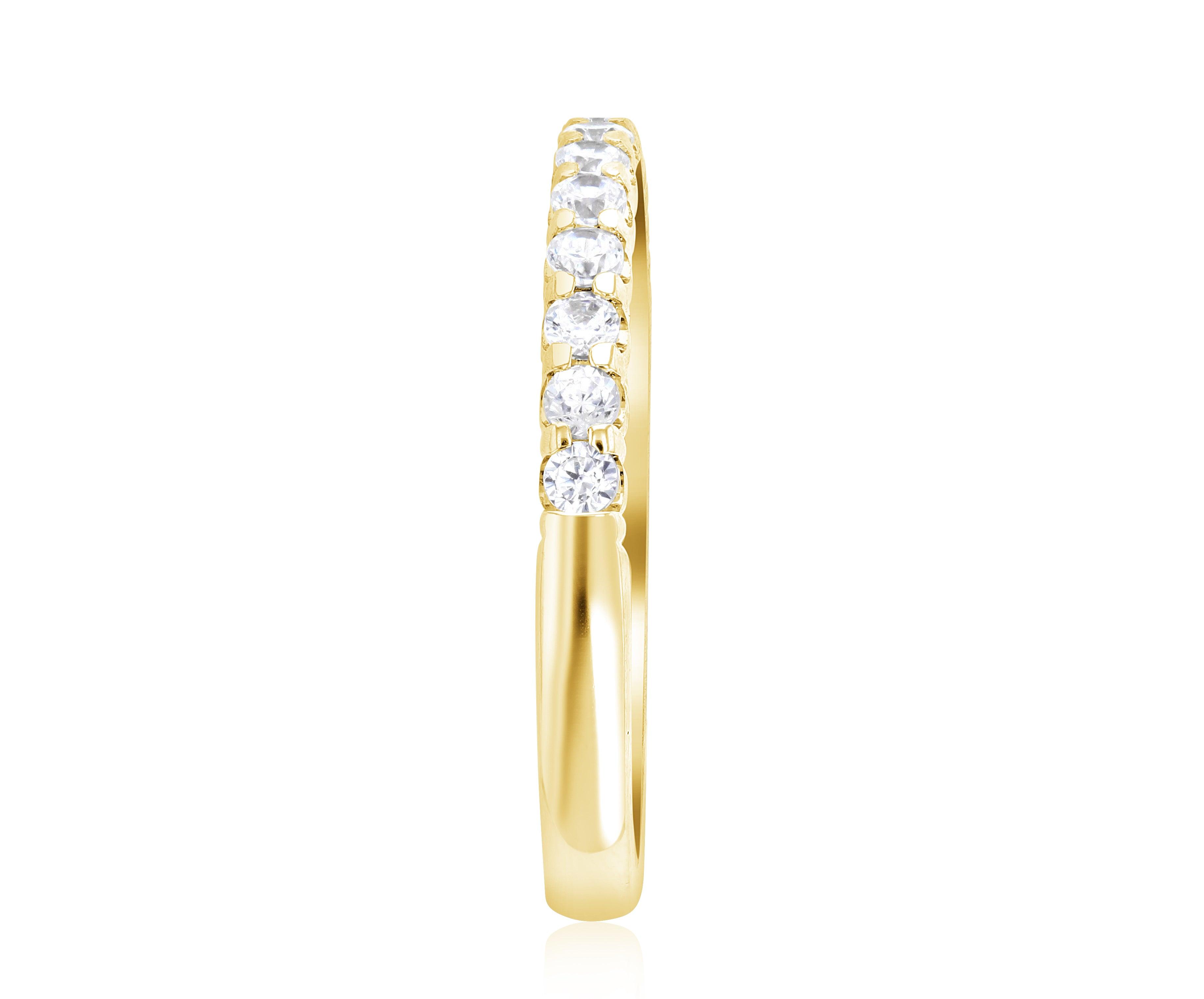 Classic Diamond Wedding Ring in 14k Yellow Gold - Iris + Mill