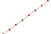 Diamond and Ruby Milgrain Tennis Bracelet in 14k Rose Gold (2.18 ct. tw.) - Iris + Mill