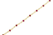 Diamond and Ruby Milgrain Tennis Bracelet in 14k Yellow Gold (2.18 ct. tw.) - Iris + Mill