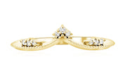 Diamond Cluster Chevron Ring in 14k Yellow Gold - Iris + Mill