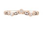 Diamond Infinity Chevron Ring in 14k Rose Gold (0.14 ct. tw.) - Iris + Mill