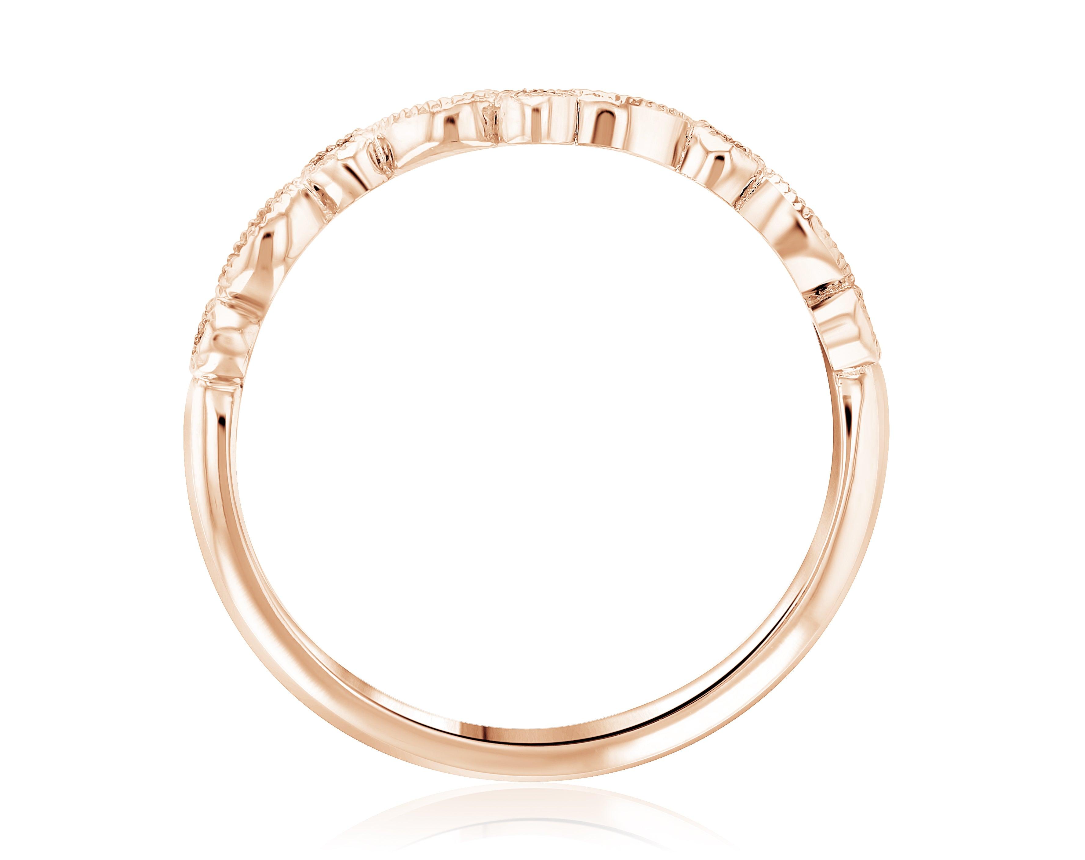 Diamond Infinity Chevron Ring in 14k Rose Gold (0.14 ct. tw.) - Iris + Mill