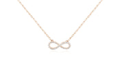 Diamond Infinity Pendant Necklace in 14k Rose Gold - Iris + Mill