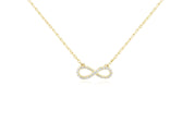 Diamond Infinity Pendant Necklace in 14k Yellow Gold - Iris + Mill