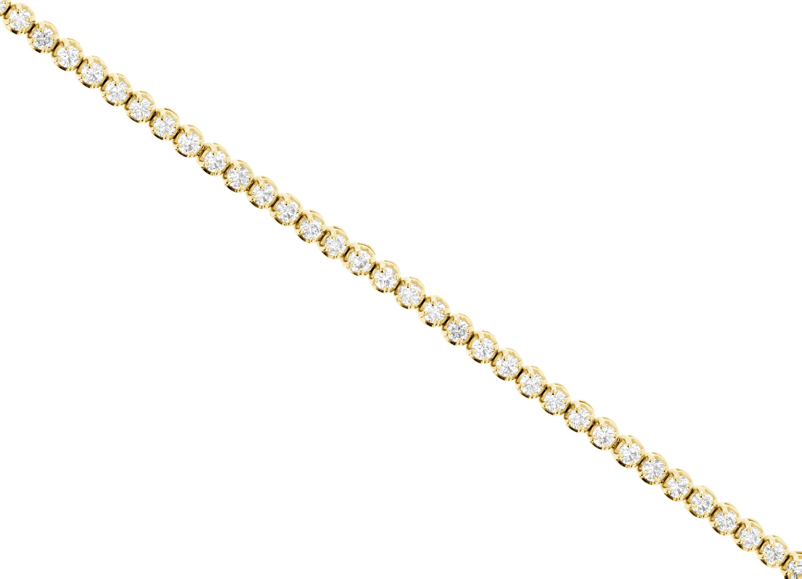 Diamond Tennis Bracelet in 14k Yellow Gold - Iris + Mill