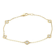 Diamonds by the Yard Bezel Diamond Bracelet in 14k Yellow Gold - Iris + Mill