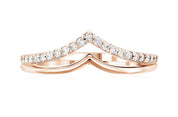 Double Chevron Diamond Ring in 14k Rose Gold (0.15 ct. tw.) - Iris + Mill