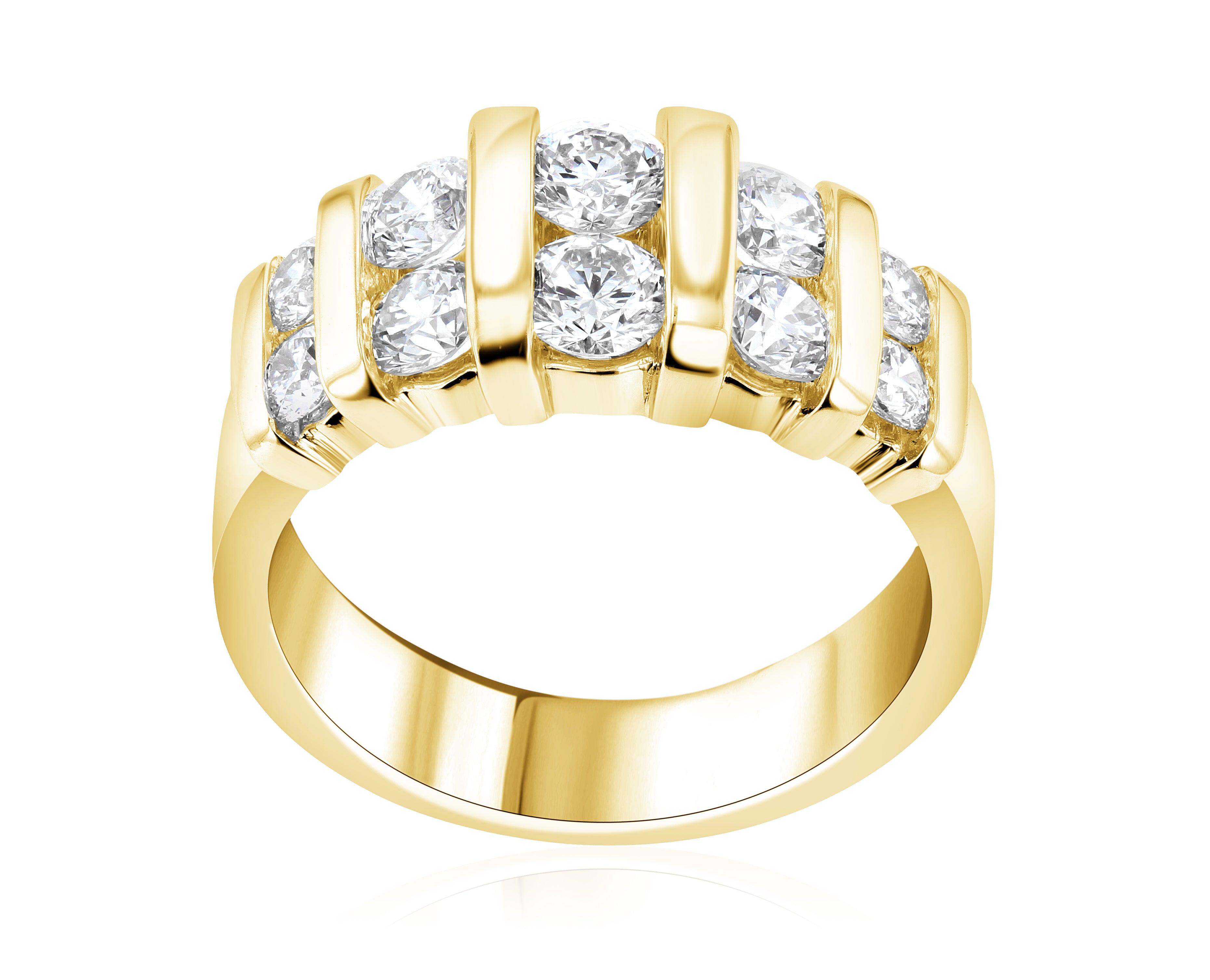 Double Row Five-Set Diamond Ring in 14k Yellow Gold (2 ct. tw.) - Iris + Mill