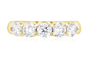 Five-Stone Diamond Wedding Ring in 14k Yellow Gold (1.50 ct. tw.) - Iris + Mill