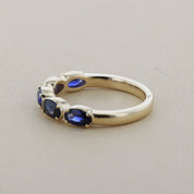 Five Stone Oval Sapphire Ring in 14k Yellow Gold (1.34 ct. tw.) - Iris + Mill