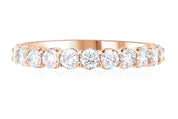 Floating Diamond Wedding Ring in 14k Rose Gold (1.08 ct. tw.) - Iris + Mill